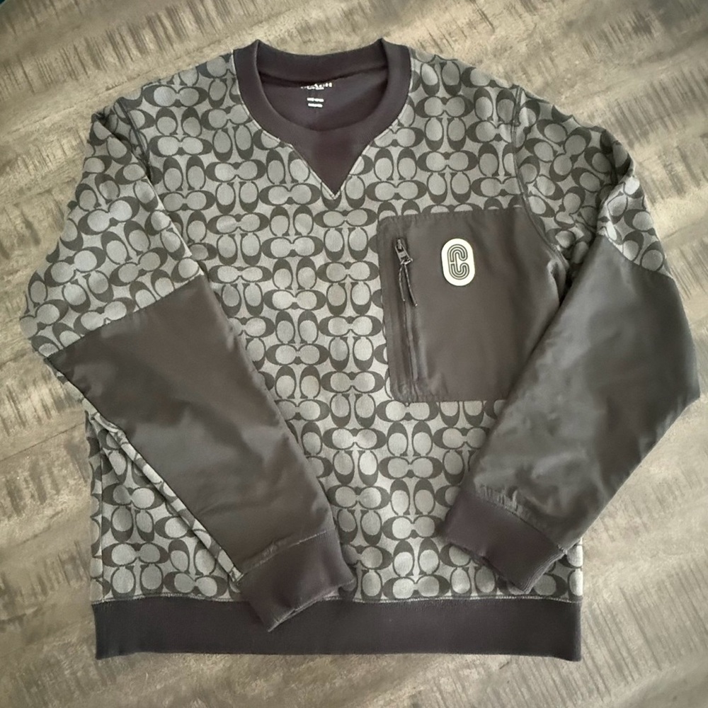 Coach Gray Patterned Lightweight Jacket/Used - image 4